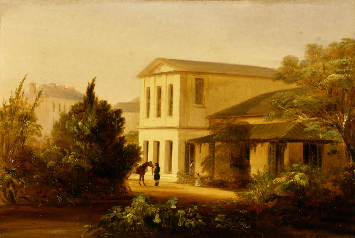 Dr Mitchell's residence, Cumberland Place, The Rocks, Sydney / Conrad Martens / 1842