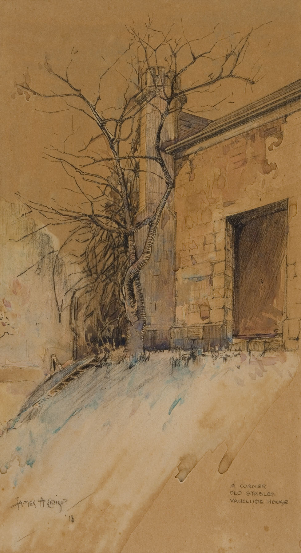 A corner old stables Vaucluse House, 1918 / James A Crisp