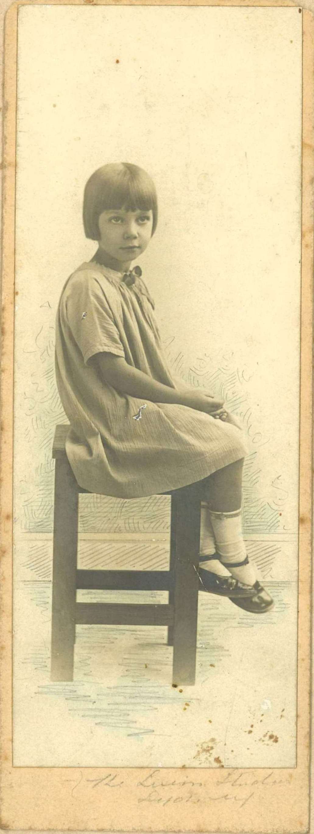 Studio portrait of June Mary Steel, aged five, in 1922 / Swiss Studios
