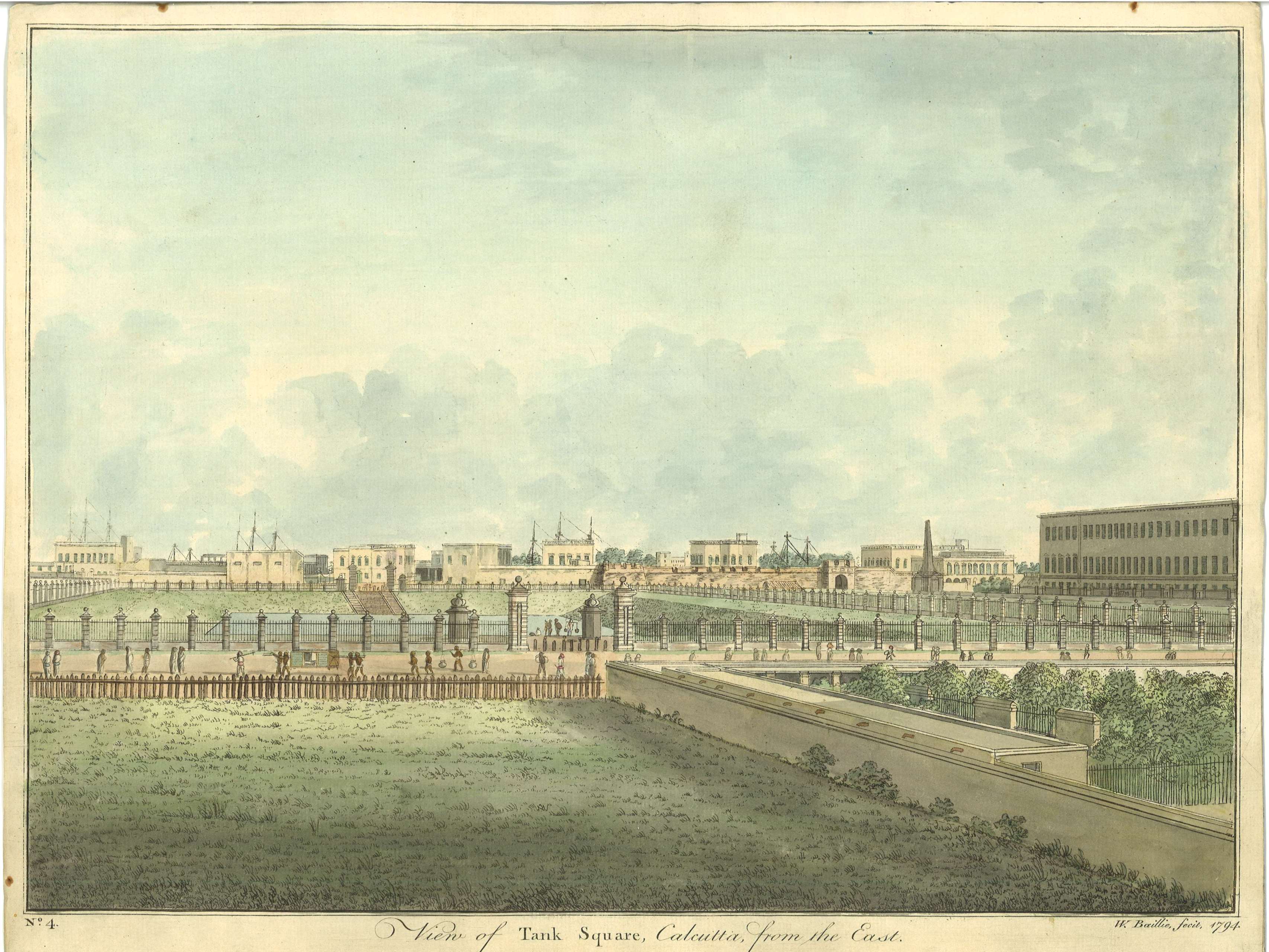 A view of the Tank Square, Calcutta, from the east / W. Baillie